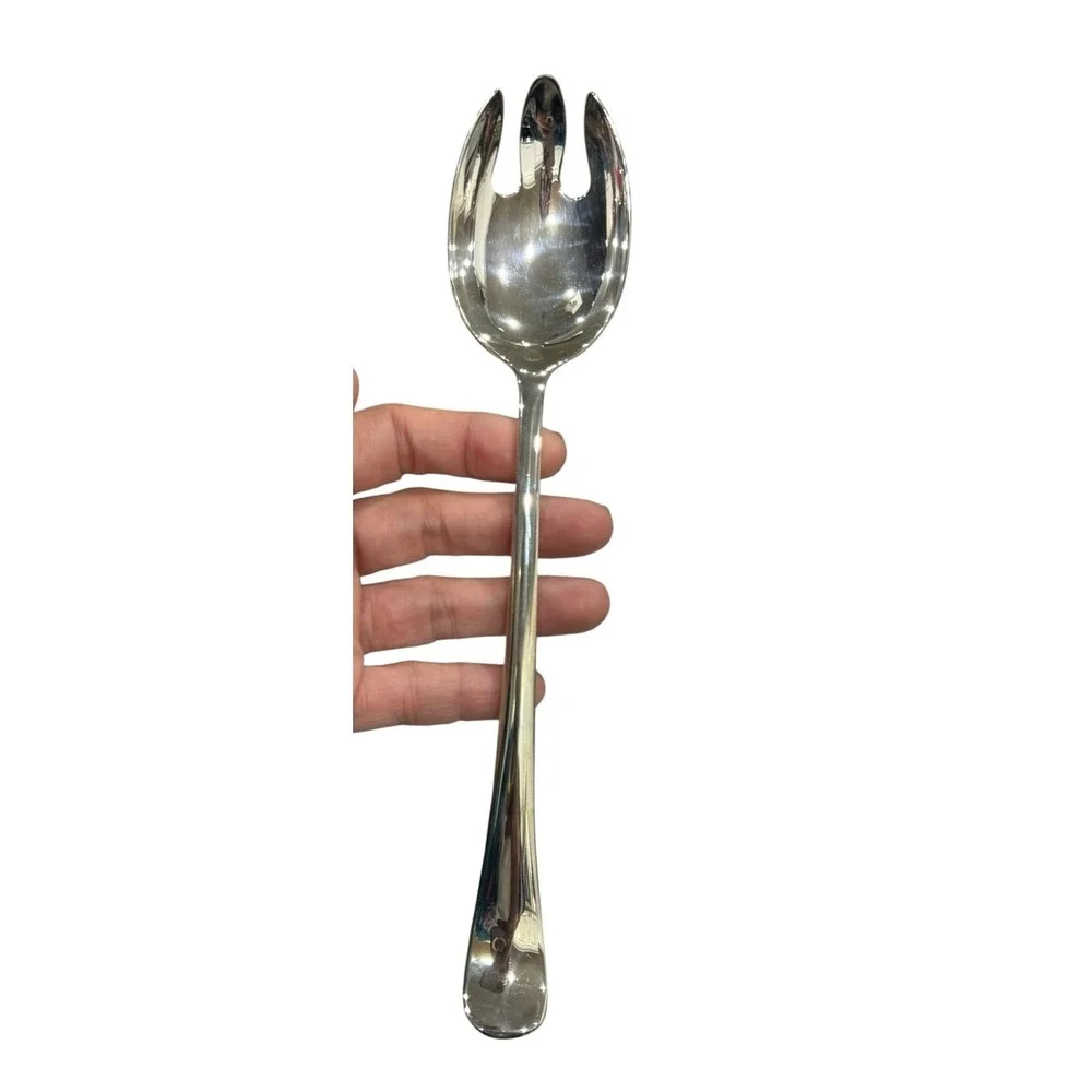 Gerity Georgian Salad Serving Spoon Fork Set Silverplate Reproduction‎ 13 Inch